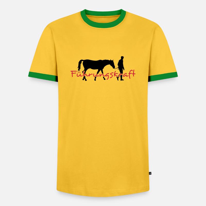 Executive man 2C - Men's Ringer Shirt - yellow/green 