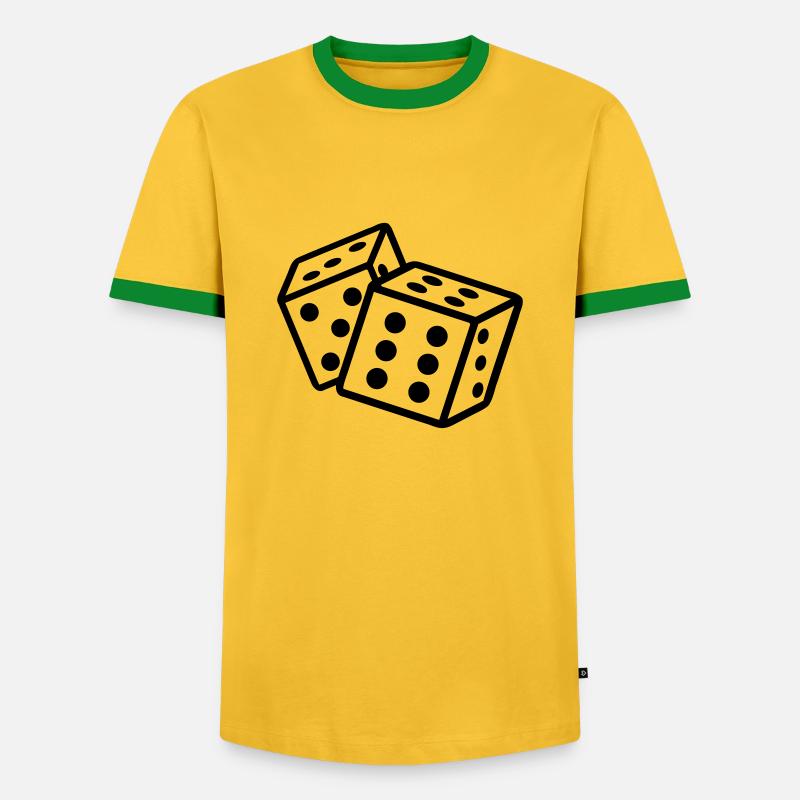 cube - Men's Ringer Shirt - yellow/green 