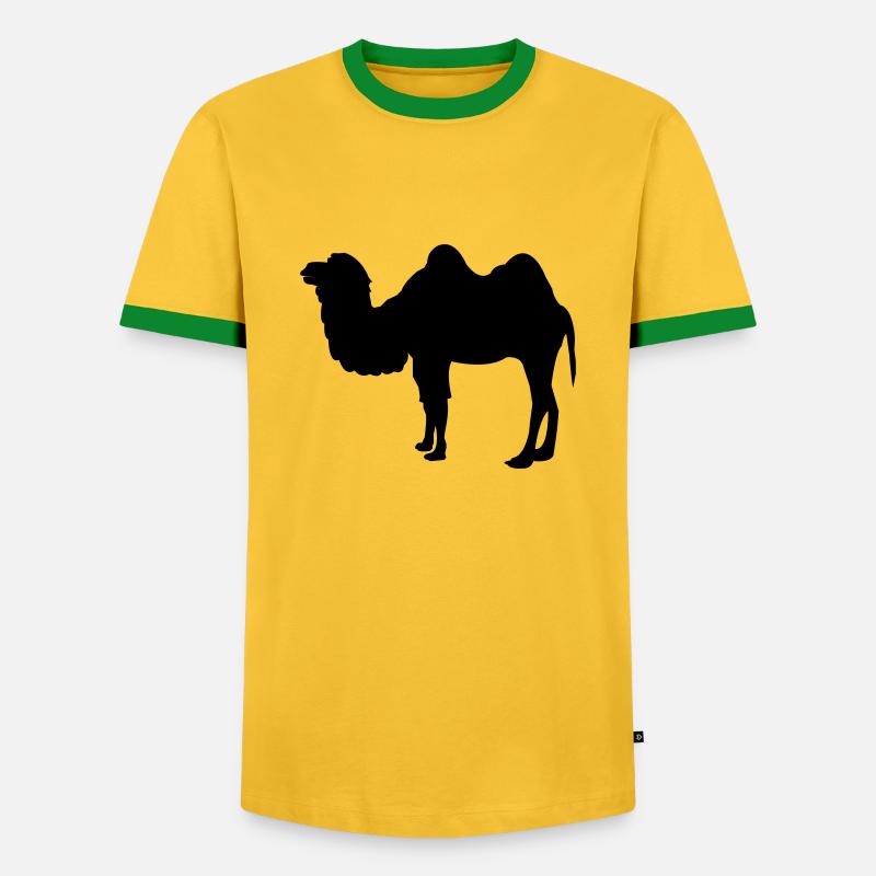 kamel - Men's Ringer Shirt - yellow/green 