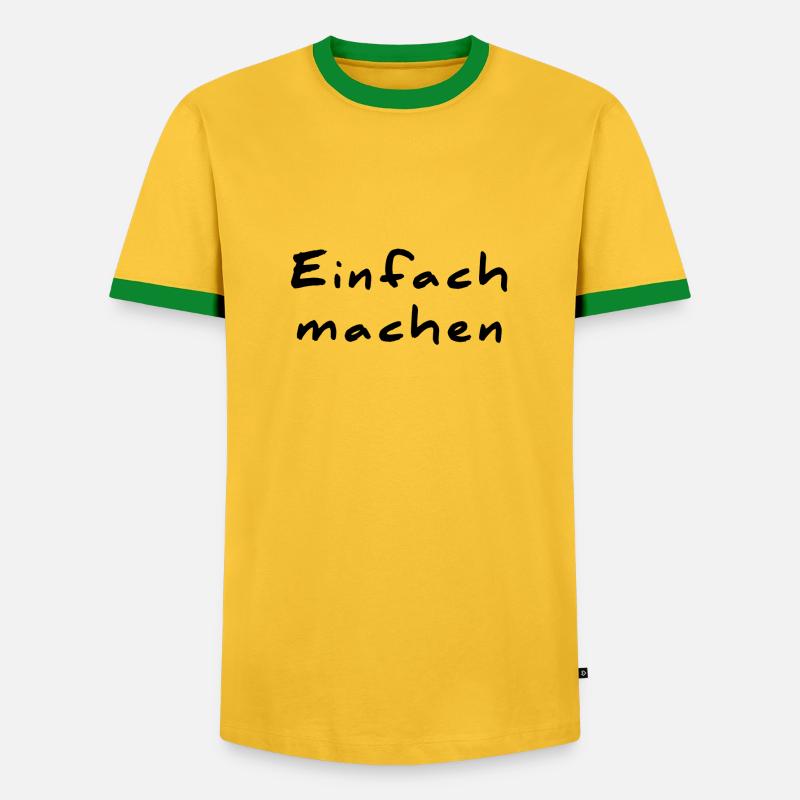Make it easy - Men's Ringer Shirt - yellow/green 
