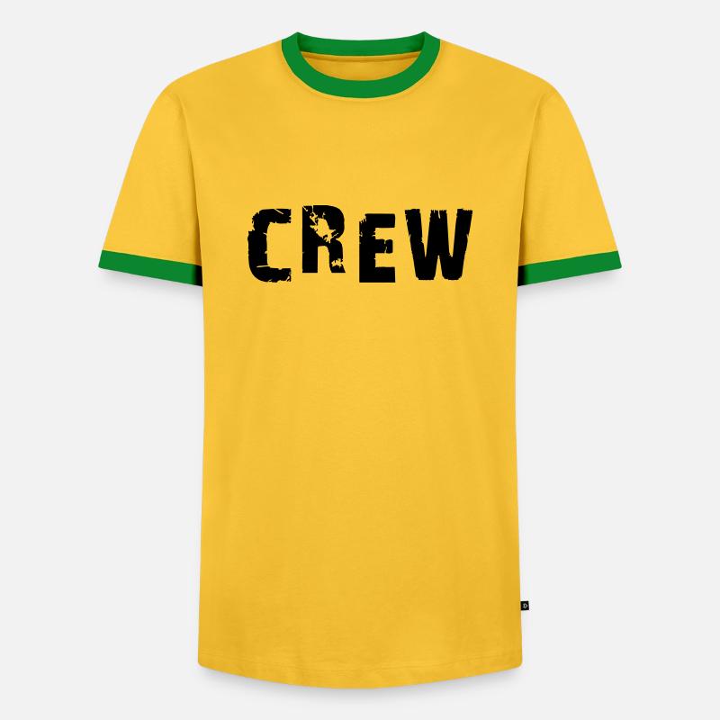 crew2 - Männer Kontrast-T-Shirt - Gelb/Grün 