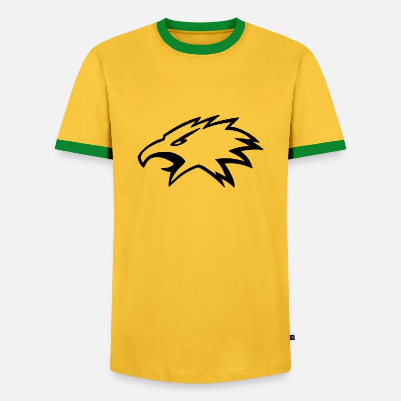 Victory Eagle - Männer Kontrast-T-Shirt - Gelb/Grün 