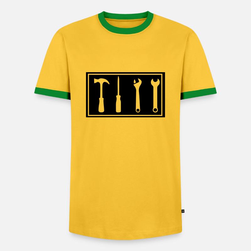 tool - Men's Ringer Shirt - yellow/green
