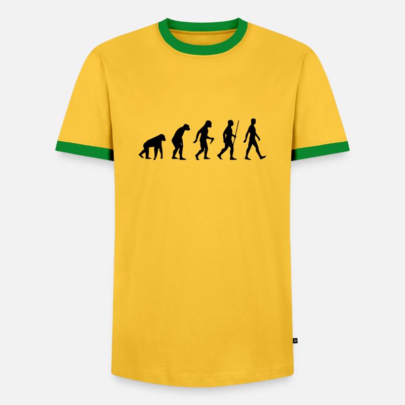 evolution - Men's Ringer Shirt - yellow/green 
