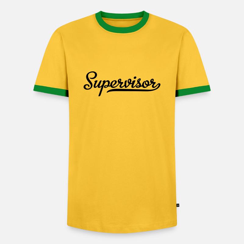 supervisor - Men's Ringer Shirt - yellow/green 