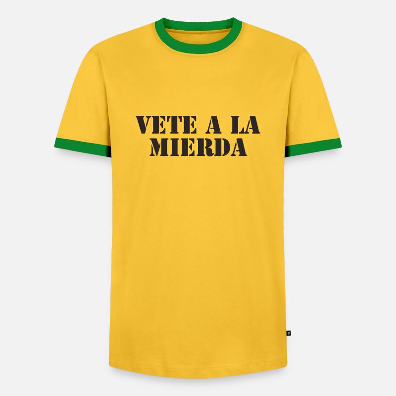 Spanish Saying Spanish Language - Men's Ringer Shirt - yellow/green
