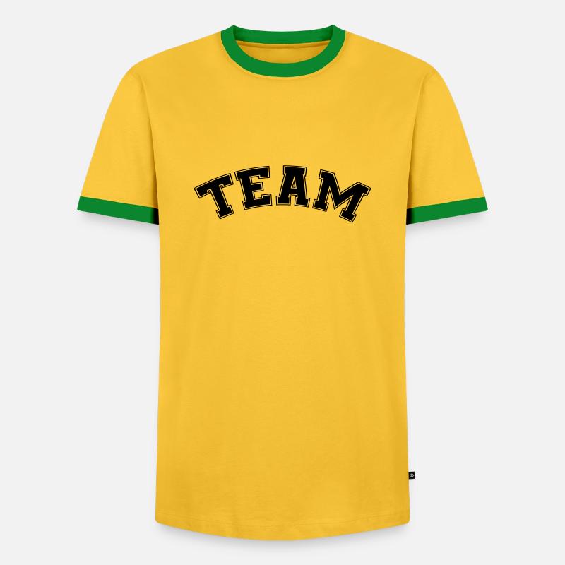 team - Men's Ringer Shirt - yellow/green