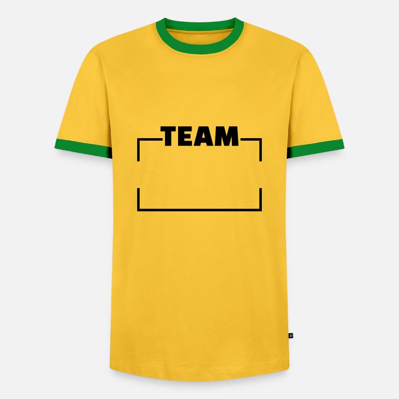 team - Men's Ringer Shirt - yellow/green 