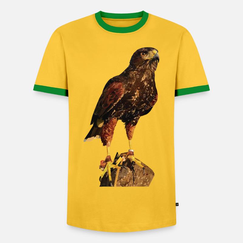 Reddish-reddish hawk - Men's Ringer Shirt - yellow/green 