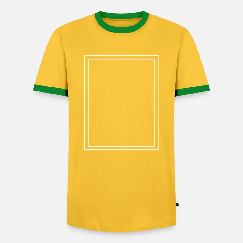 Frame / Abstract / Line / Pattern / Trend - Men's Ringer Shirt - yellow/green 
