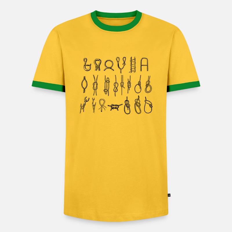node - Men's Ringer Shirt - yellow/green 