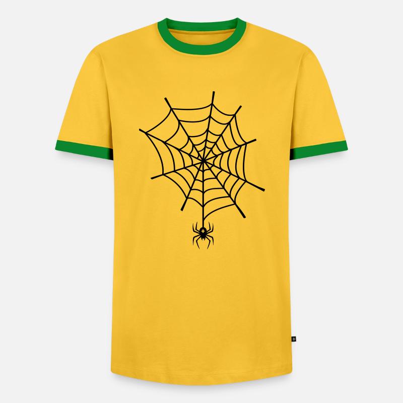 Spider - Men's Ringer Shirt - yellow/green