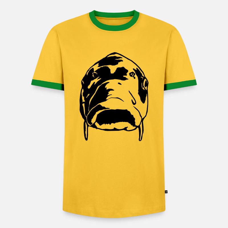 as10_carp_front - Men's Ringer Shirt - yellow/green 
