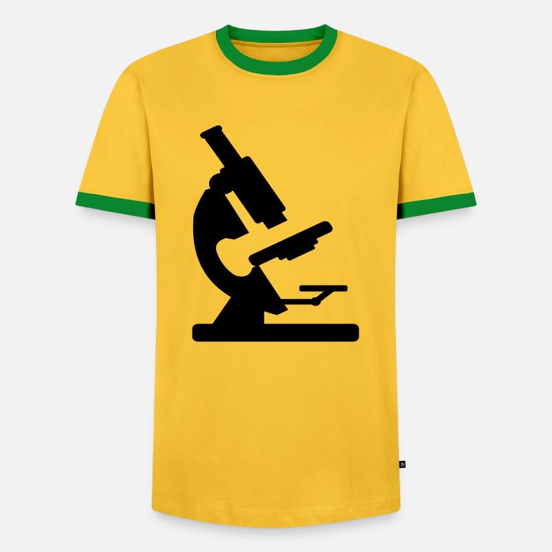 microscope - Men's Ringer Shirt - yellow/green