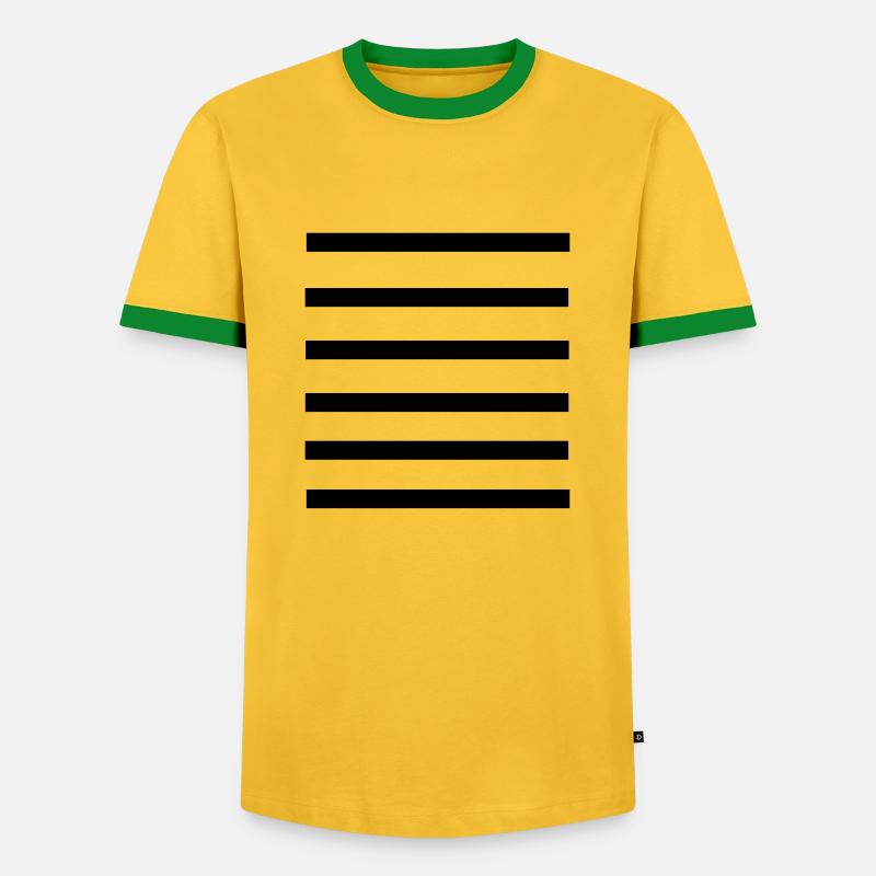 stripes_pattern_line - Männer Kontrast-T-Shirt - Gelb/Grün