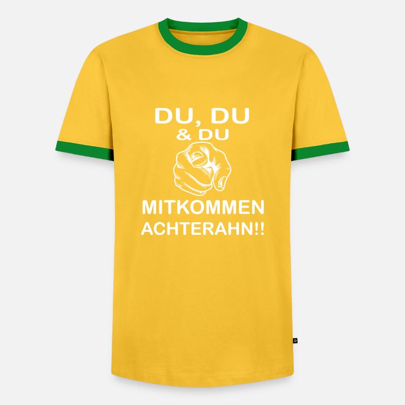 Rollercoaster Achterbahn - Männer Kontrast-T-Shirt - Gelb/Grün 