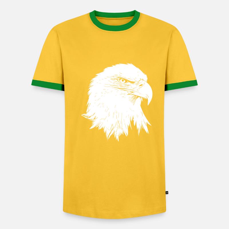 Eagle / Bald Eagle - Men's Ringer Shirt - yellow/green