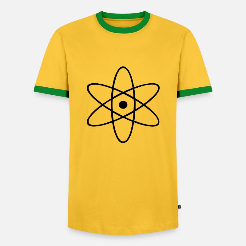 Atom - Timothee Design - Männer Kontrast-T-Shirt - Gelb/Grün 