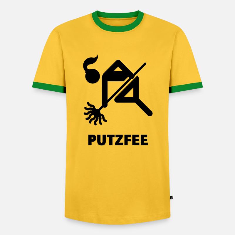 Putzfee / Housekeeper - Men's Ringer Shirt - yellow/green 