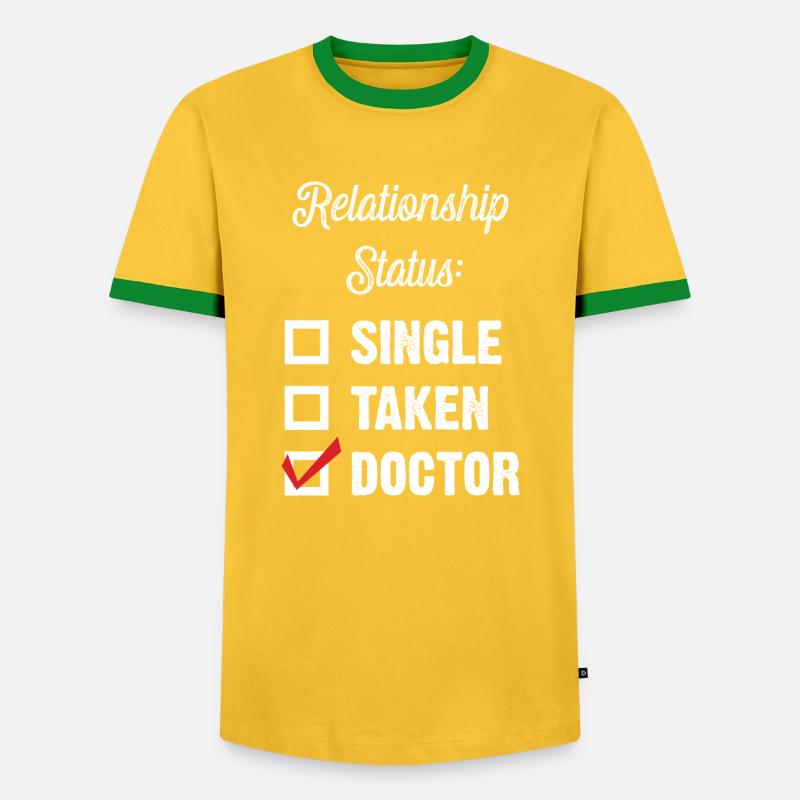 Dr. Check! - Men's Ringer Shirt - yellow/green 