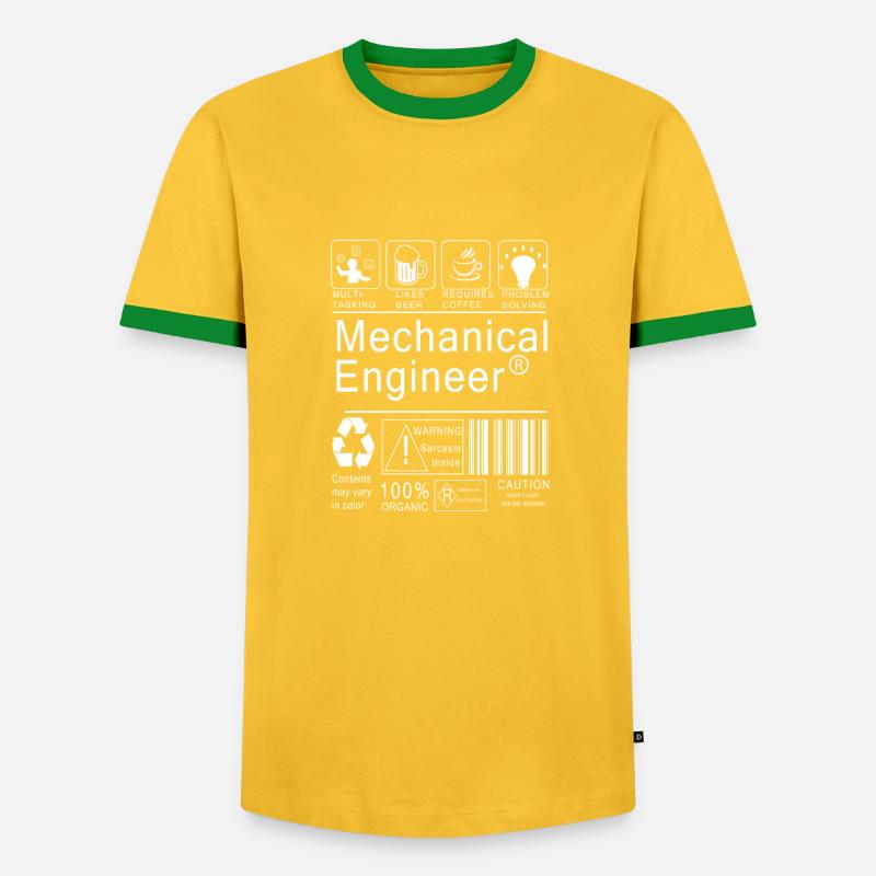 Mechanical Engineer - Men's Ringer Shirt - yellow/green 