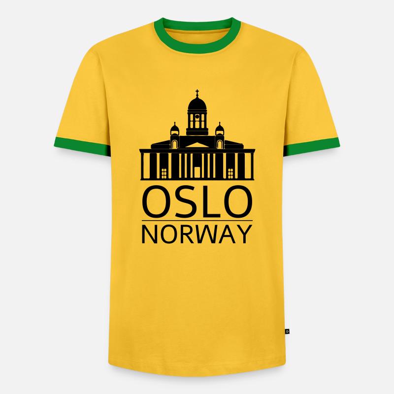Oslo - Men's Ringer Shirt - yellow/green
