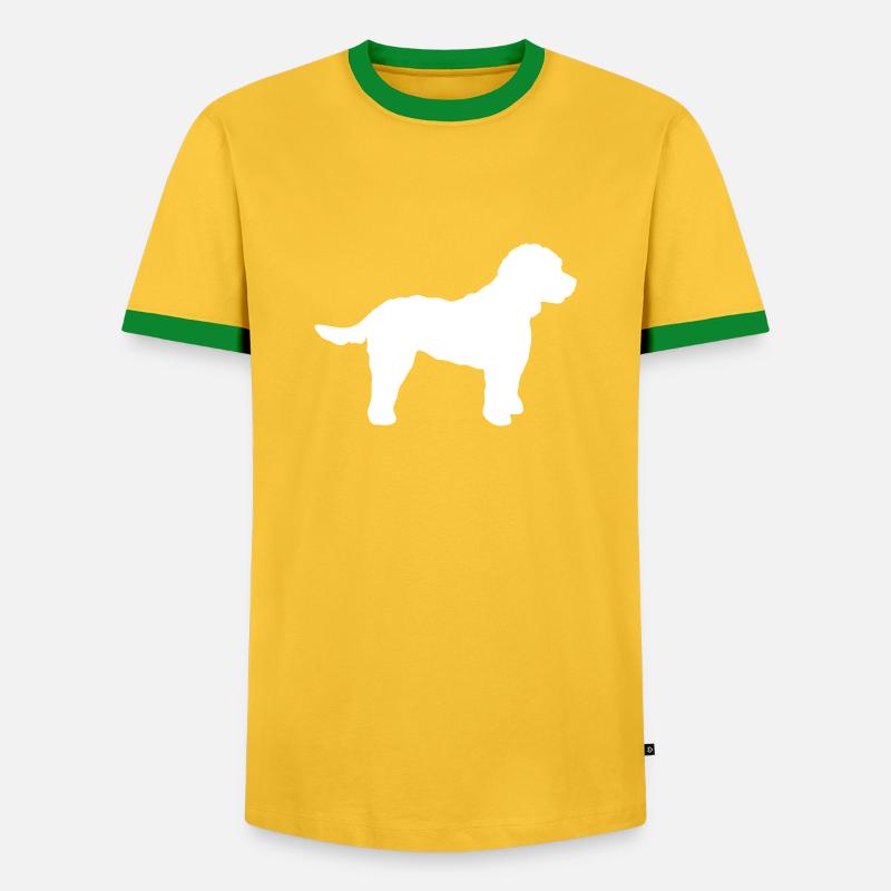 Cockapoo - Männer Kontrast-T-Shirt - Gelb/Grün 