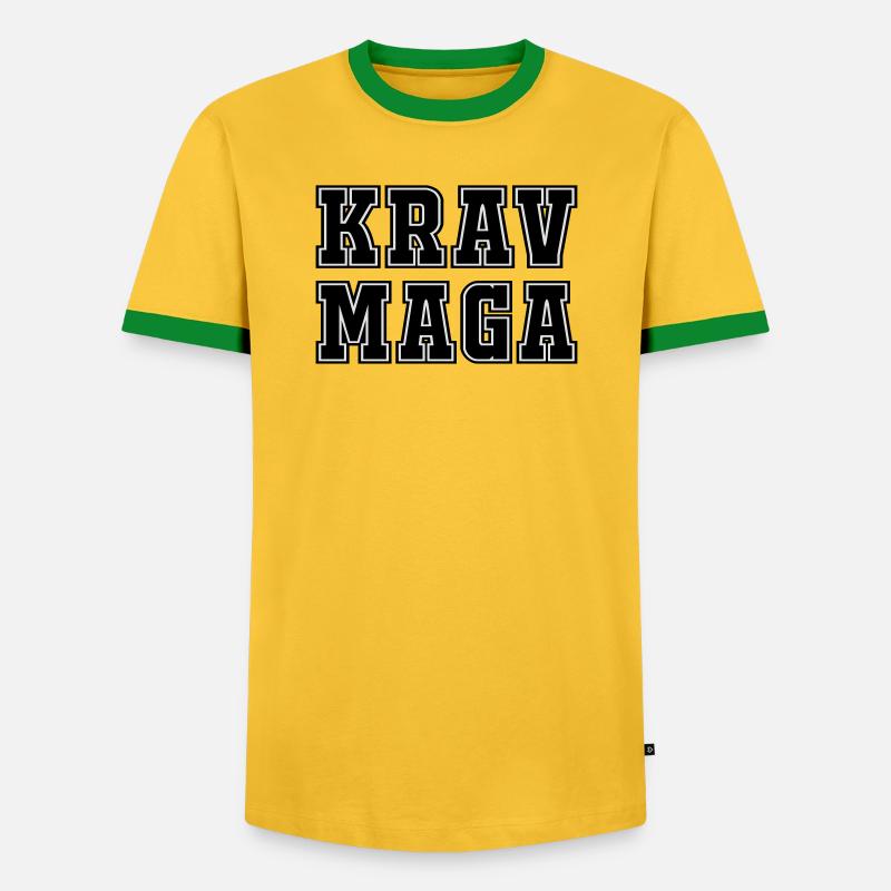 Krav - Männer Kontrast-T-Shirt - Gelb/Grün 