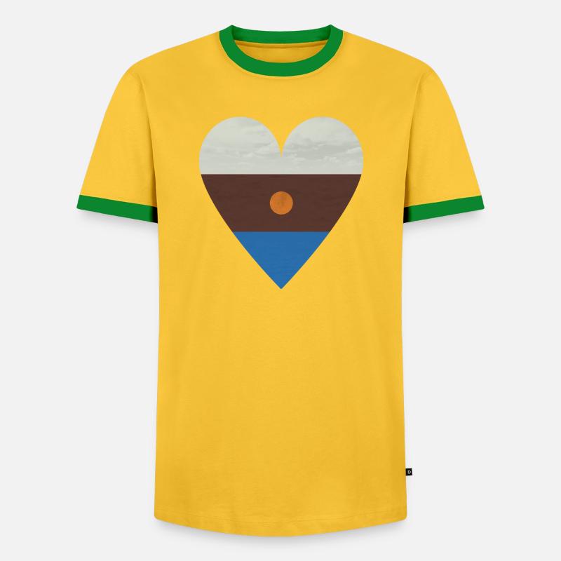 4 elements - Men's Ringer Shirt - yellow/green 