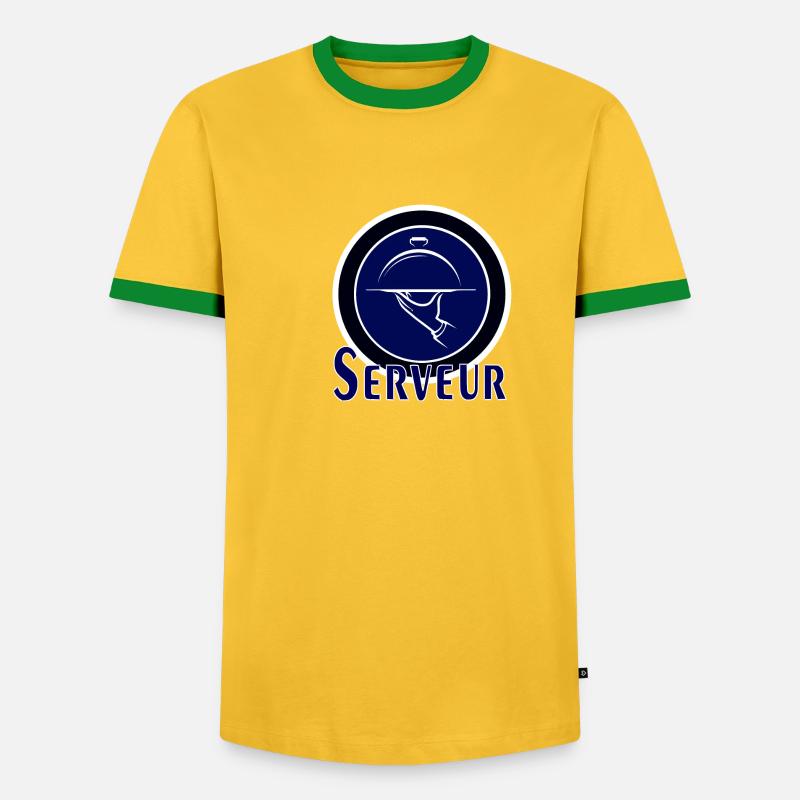 Server - Männer Kontrast-T-Shirt - Gelb/Grün 