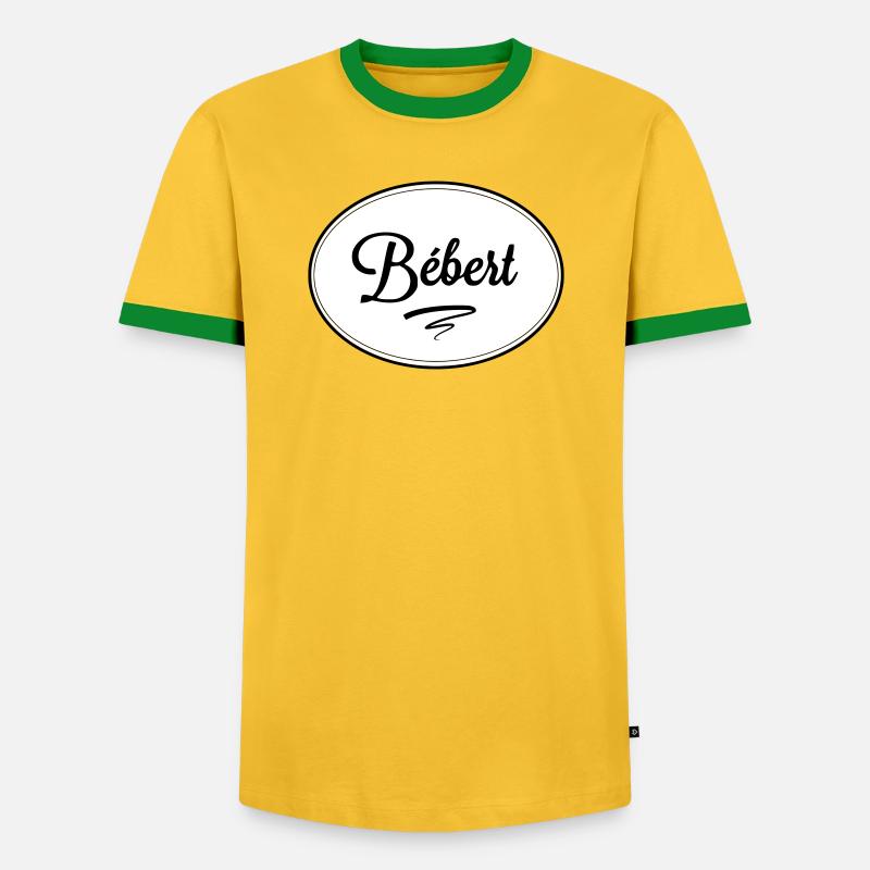 Bébert - Männer Kontrast-T-Shirt - Gelb/Grün