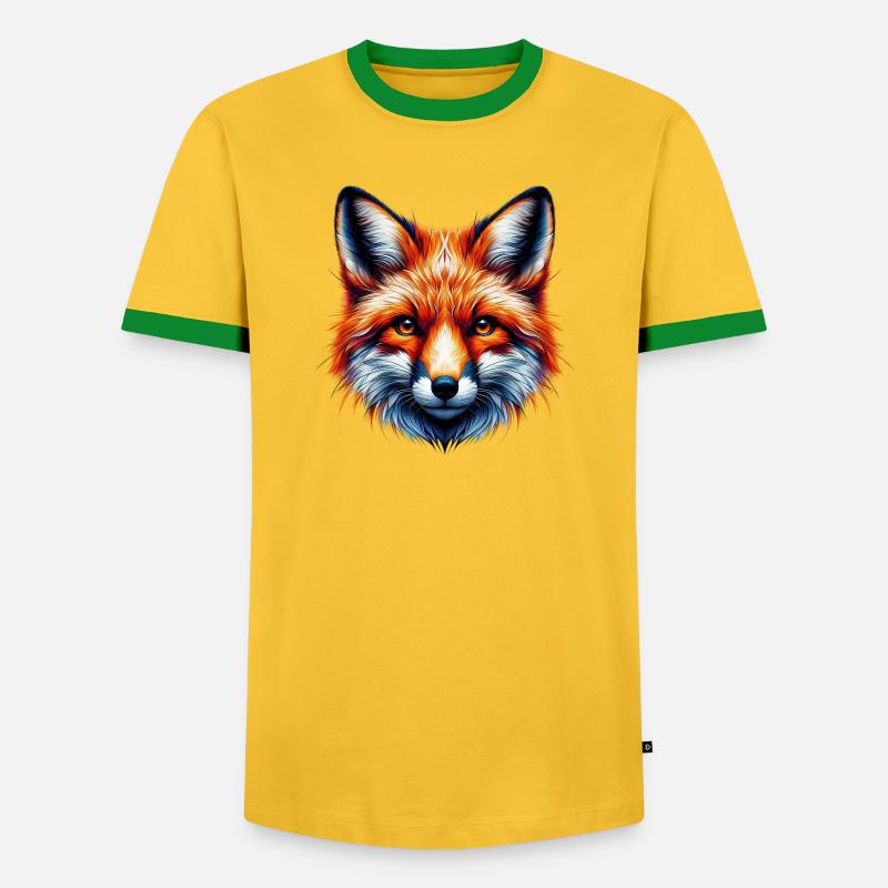 Fox - Men's Ringer Shirt - yellow/green