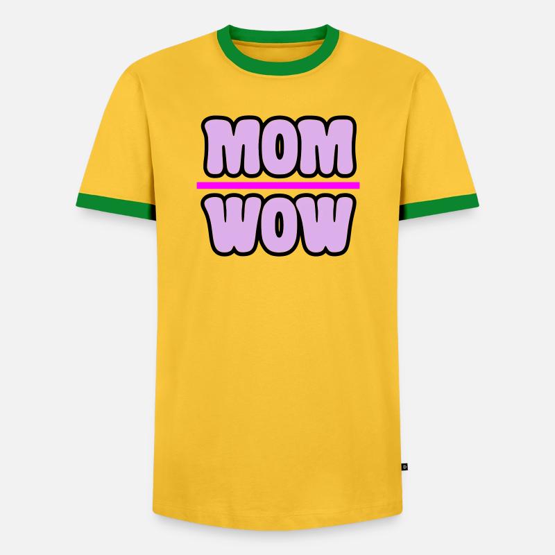 Mama - Männer Kontrast-T-Shirt - Gelb/Grün