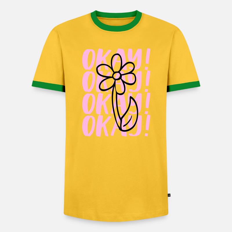Statement Design - Men's Ringer Shirt - yellow/green