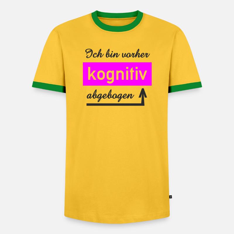 Cognitive Thinker Personalized Design - Men's Ringer Shirt - yellow/green 