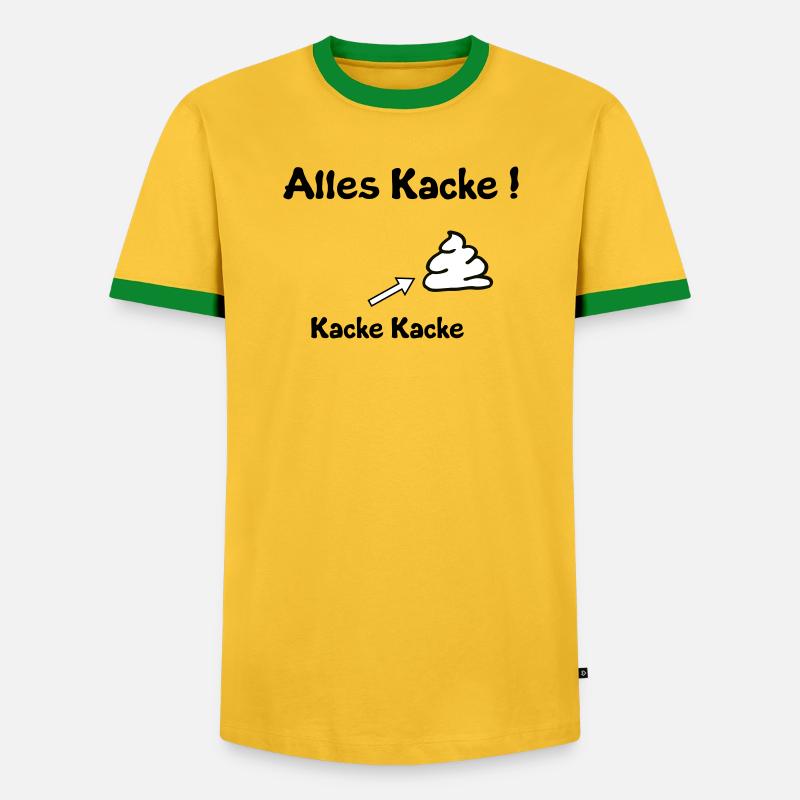Everything is crap - Men's Ringer Shirt - yellow/green 