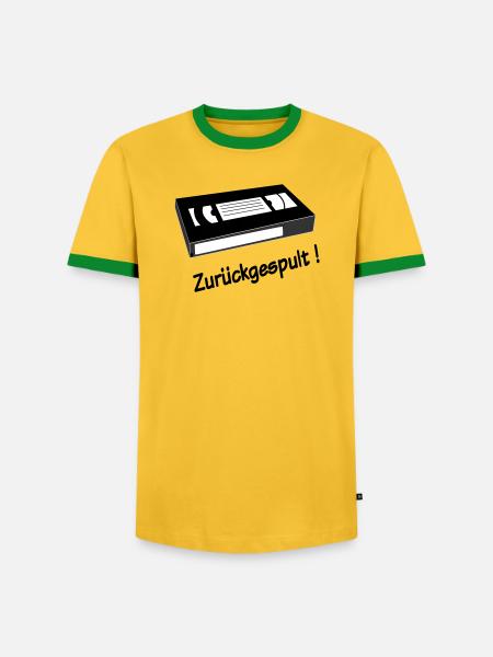 Rewound - Men's Ringer Shirt - yellow/green 