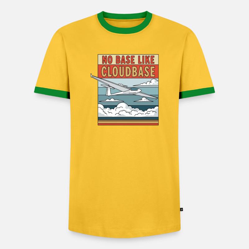 No Base Like Cloudbase - Men's Ringer Shirt - yellow/green