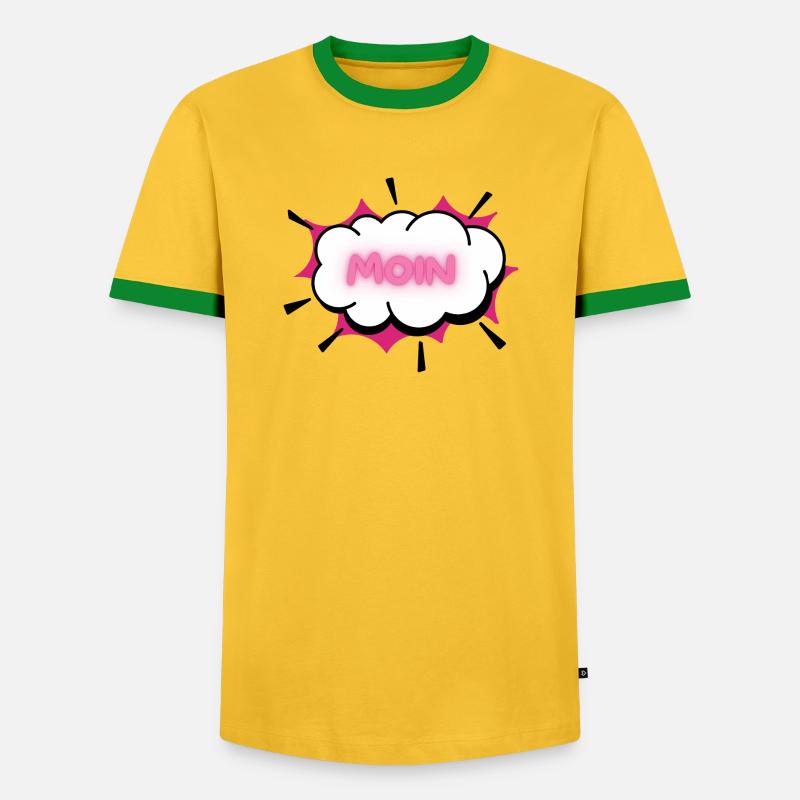 MOIN Neon Cloud - Men's Ringer Shirt - yellow/green