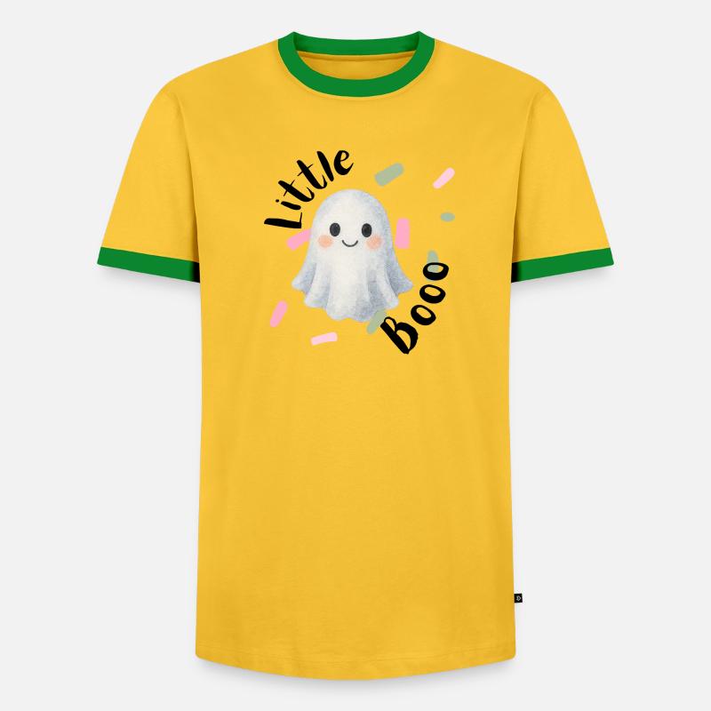 Geist Ghost Halloween Geschenk Geschenkidee - Männer Kontrast-T-Shirt - Gelb/Grün