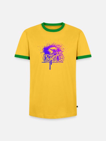 Roadbike Stil für jeden Anlass - Männer Kontrast-T-Shirt - Gelb/Grün
