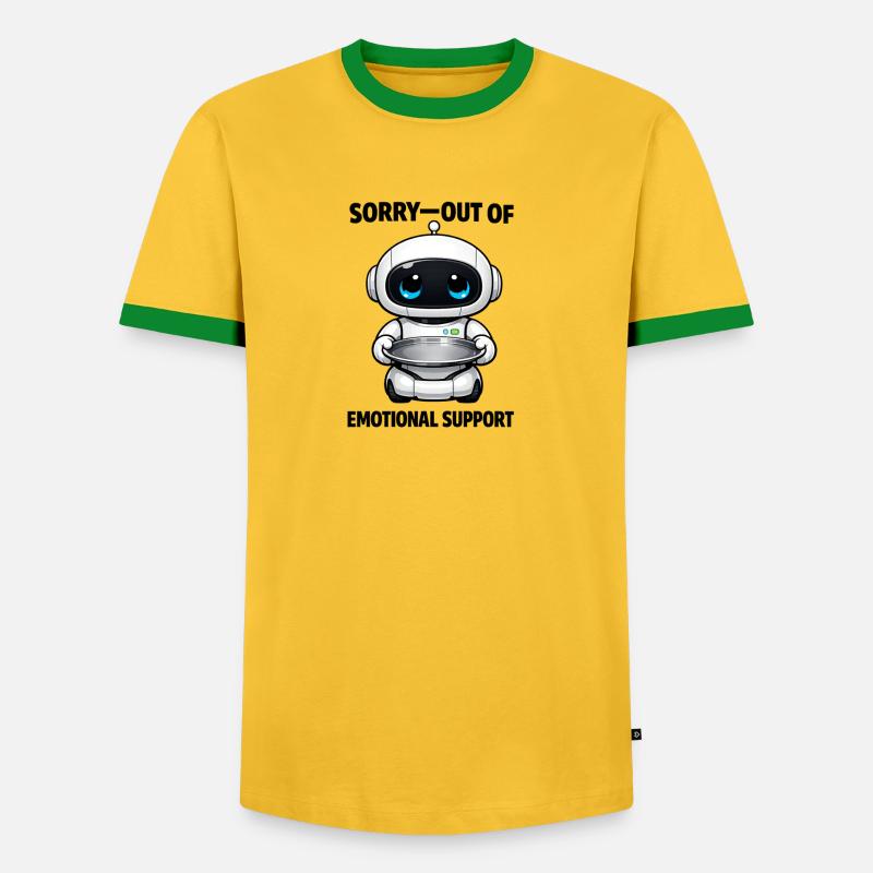 Snack Bot Küchenfreund - Men's Ringer Shirt - yellow/green