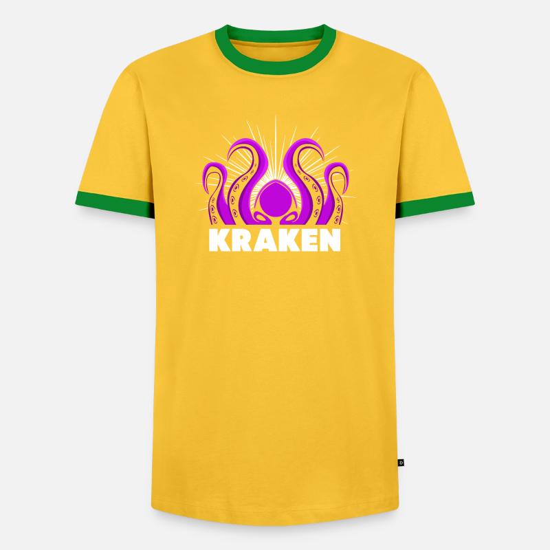 Octopus Octopus Octopus Octopus Octopus - Men's Ringer Shirt - yellow/green