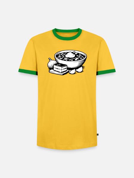 Borsch - Männer Kontrast-T-Shirt - Gelb/Grün