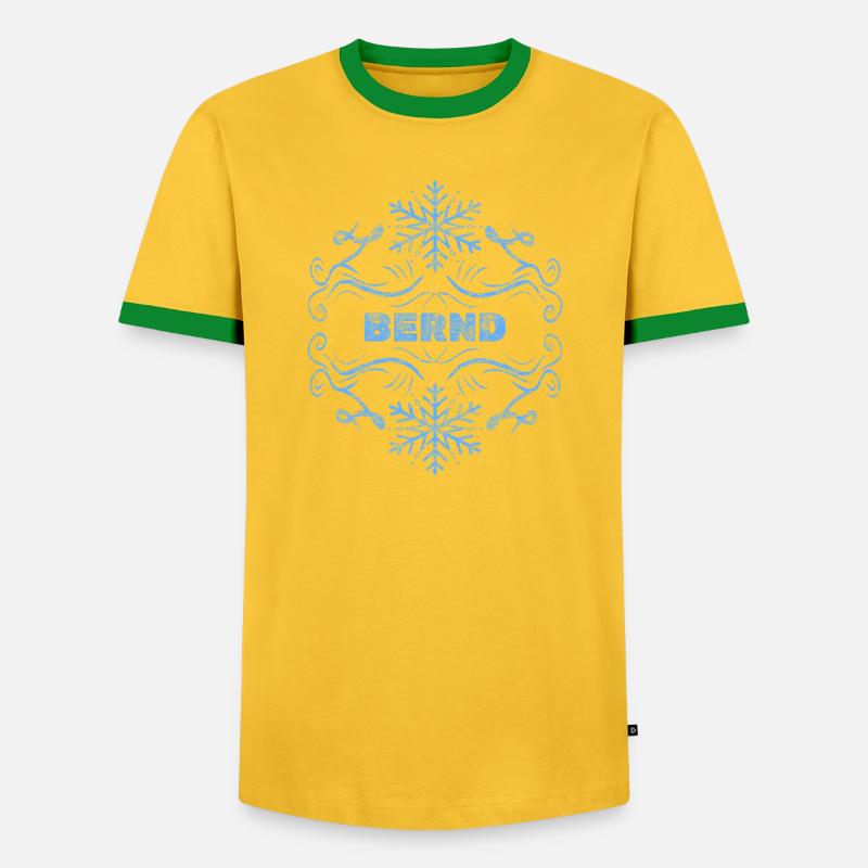 Bernd as a first name - Men's Ringer Shirt - yellow/green 