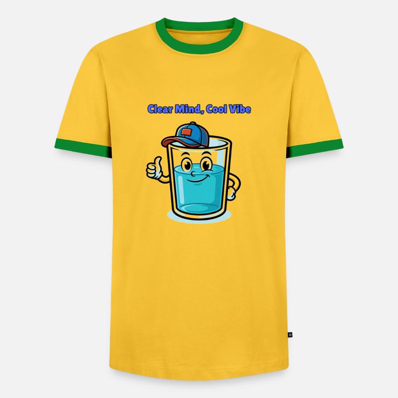 Clear Mind, Cool Vibe - Men's Ringer Shirt - yellow/green 