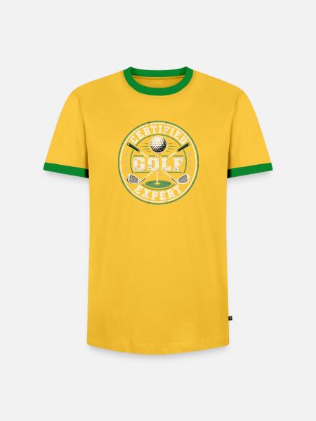 Golfspieler Golf Experte Golfer Geschenk - Männer Kontrast-T-Shirt - Gelb/Grün