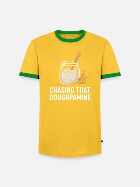 Sourdough Dopamine Kunst - Männer Kontrast-T-Shirt - Gelb/Grün