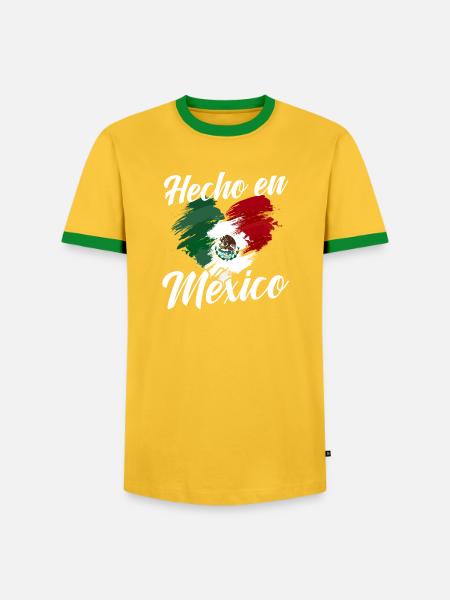 Mexican Mexico - Männer Kontrast-T-Shirt - Gelb/Grün