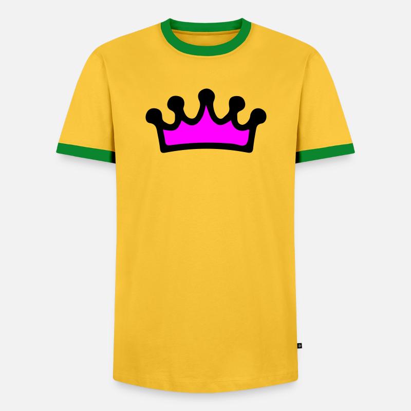 Krone Comic - Men's Ringer Shirt - yellow/green 